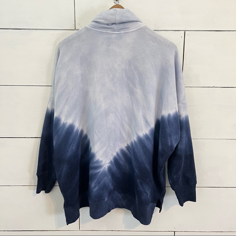 Pink Victoria’s Secret Oversized Blue Tie Dye Turtleneck Sweatshirt. Siz… - Picture 3 of 12